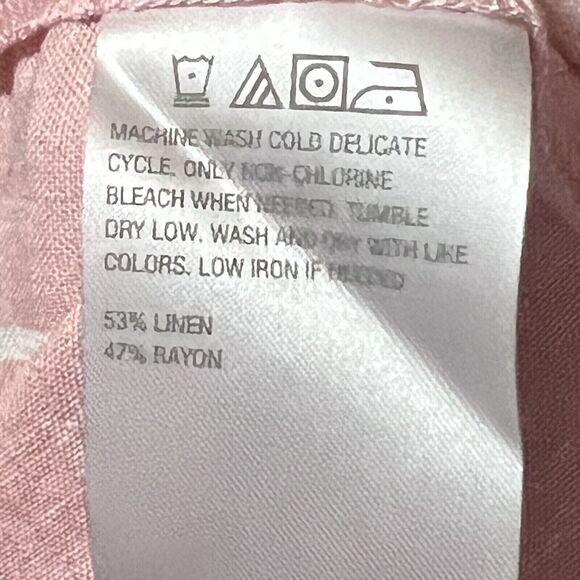 G by Giuliana Shirt Womens Small Pink Striped Button Front Casual Soft Everyday - Picture 13 of 16